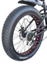 Гірський велосипед Hammer JUPITER FATBIKE чорно-червоний колеса 24''