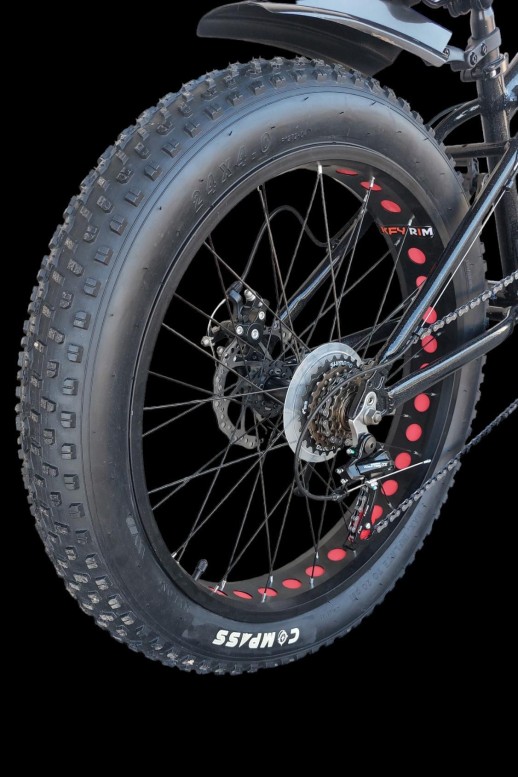 Гірський велосипед Hammer JUPITER FATBIKE чорно-червоний колеса 24''