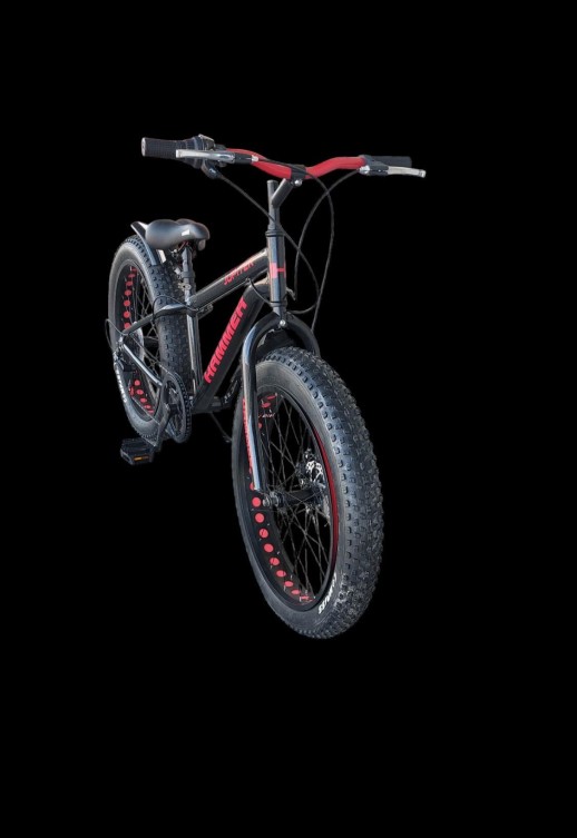 Гірський велосипед Hammer JUPITER FATBIKE чорно-червоний колеса 24''