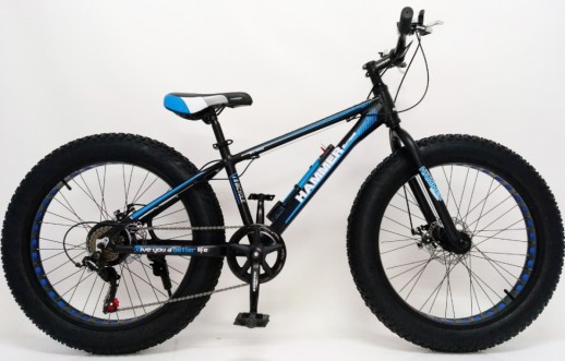 Велосипед "S800 HAMMER EXTRIME" Колёса 24’’х4,0. Алюминиевая рама 15’  черно-синий