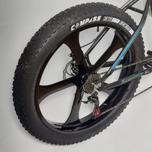 Гірський велосипед S800-MAX-1 M.R. HAMMER EXTRIME чорно-червоний колеса 26''х4.0 алюмінієва рама 19''