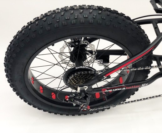 Гірський велосипед S800 HAMMER EXTRIME чорно-червоний колеса 20’’х4,0 алюмінієва рама 11’’