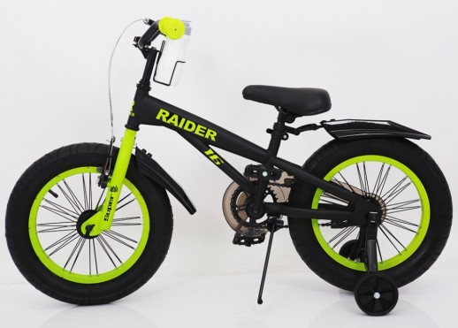 Велосипед двоколісний дитячий RAIDER SJ16 19" чорно-салатовий