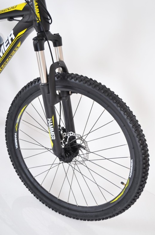 Гірський велосипед S200 HAMMER чорно-жовтий колеса 26’’х2,25 рама 17’’