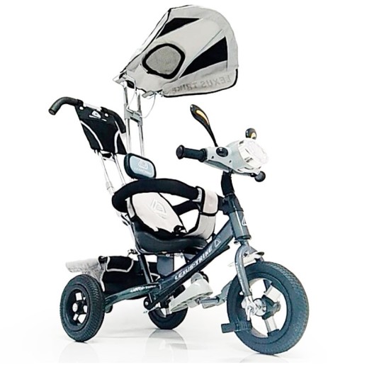 Велосипед дитячий триколісний WS862AW-M Сірий (світиться фара)колесо  8/10