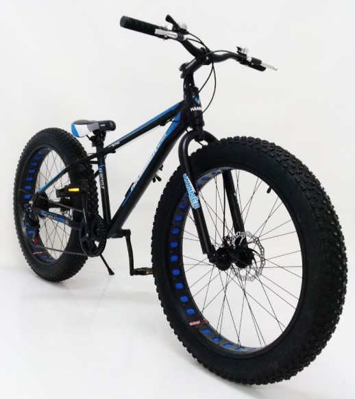 Гірський велосипед S800 HAMMER EXTRIME чорно-синій колеса 26’’х4,0 алюмінієва рама 17’’