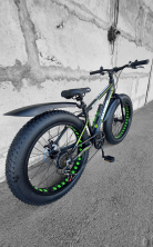 Гірський велосипед S800 HAMMER EXTRIME чорно-зелений колеса 24’’х4,0 алюмінієва рама 15’’