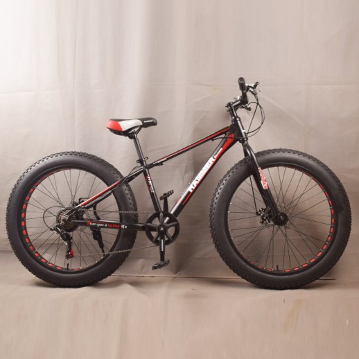 Гірський велосипед S800 HAMMER EXTRIME чорно-червоний колеса 26’’х4,0 алюмінієва рама 17’’ 