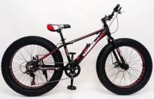 Велосипед  "S800 HAMMER EXTRIME" Колёса 24’’х4,0. Алюминиевая рама 15’’ Чёрно-красный