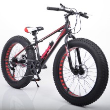 Велосипед  "S800 HAMMER EXTRIME" Колёса 24’’х4,0. Алюминиевая рама 15’’ Чёрно-красный