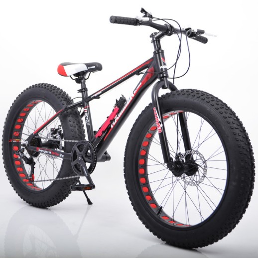 Велосипед "S800 HAMMER EXTRIME" Колёса 24’’х4,0. Алюминиевая рама 15’’ Чёрно-красный