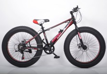 Велосипед  "S800 HAMMER EXTRIME" Колёса 24’’х4,0. Алюминиевая рама 15’’ Чёрно-красный