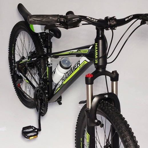 Гірський велосипед S300 BLAST чорно-зелений колеса 27.5'' рама 18''