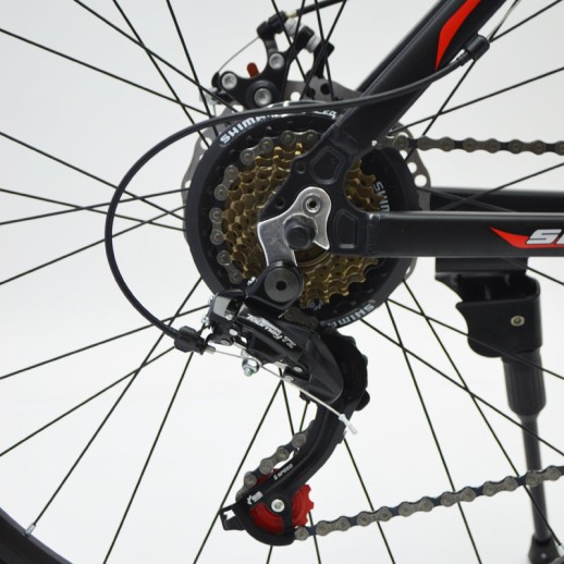 Гірський велосипед S300 BLAST чорно-червоний колеса 20'' рама 11''