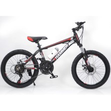 Гірський велосипед S200 HAMMER чорно-червоний колеса 20''х2,25, рама 12''