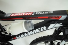 Гірський велосипед S200 HAMMER чорно-червоний колеса 20''х2,25, рама 12''