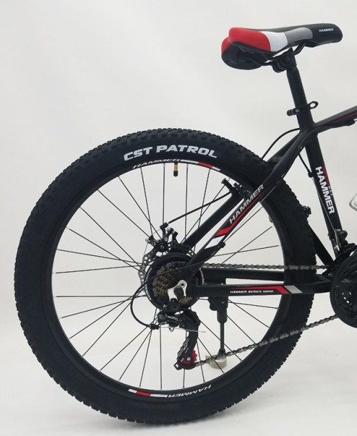 Гірський велосипед S200 HAMMER чорно-червоний колеса 26’’х2,25 рама 17’’