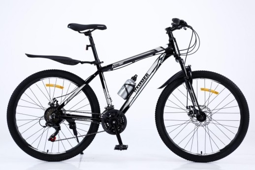 Гірський велосипед S100 HAMMER чорно-сірий колеса 26''