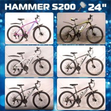 Гірський велосипед Hammer NEW S200 біло-червоний колеса 24'' покришка GST JET ARMOR рама 14'' промпідшипник